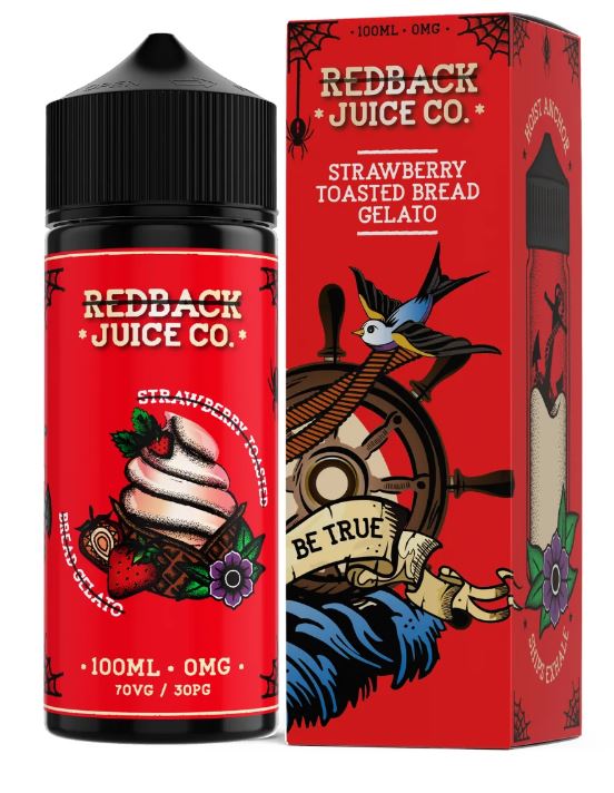 Redback Juice Co. Desserts - Strawberry Toasted Bread Gelato | Vape juice | E-liquid | Aussie Vapes | Ace Vape Melbourne